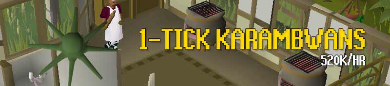 1-tick cooking karambwans can make up to 520k profit per hour. This is by far the best way to make money with cooking in osrs