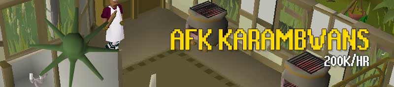 afking karambwans is a good way to make money while cooking in osrs. You can make up to 200K per hour if you have over 93 cooking and are use the hosidius kitchen range. 