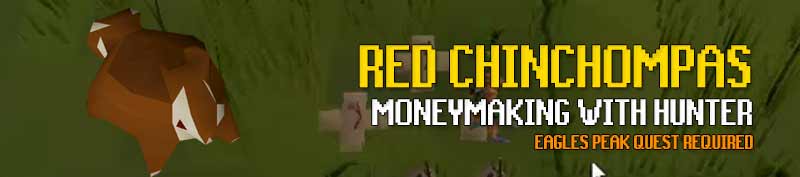 hunting red chinchompas is a good way to make money with hunter in osrs. 
