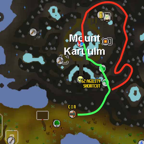 Drake location in osrs. Drakes are located in mount karuulm, just North-East from the farming guild. You can get here by using the fairy ring code  C I R or the skills necklace teleport