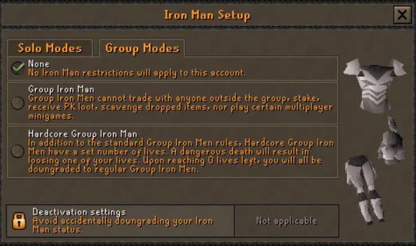 how to become a group ironman account in the tutorial island of osrs