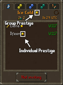 group ironman prestige icon in the clanchat