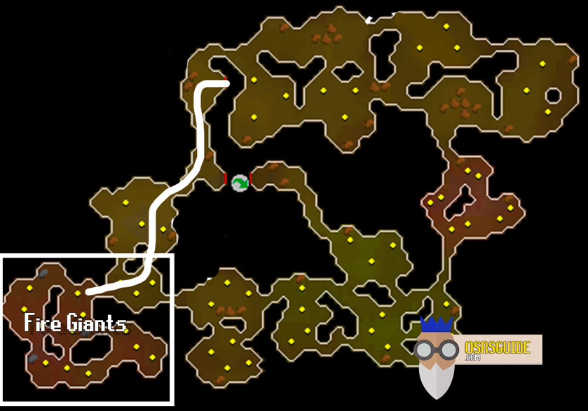 fire giants location in the stronghold slayer cave