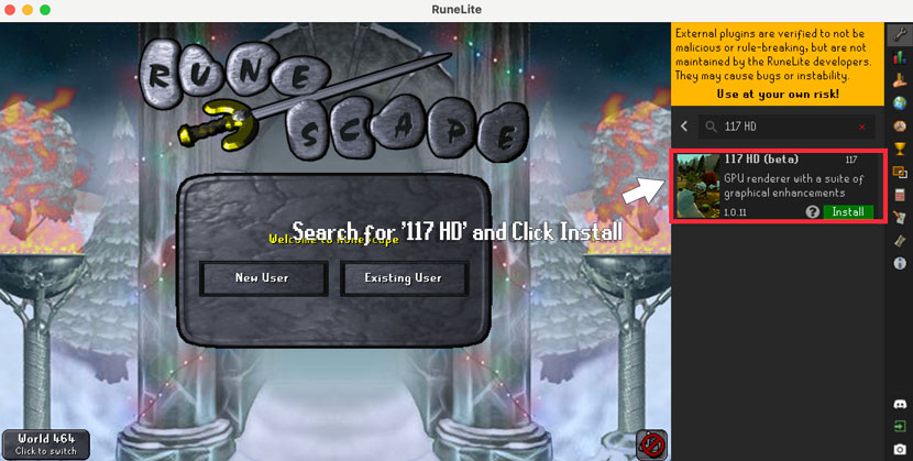 How to install OSRS HD client