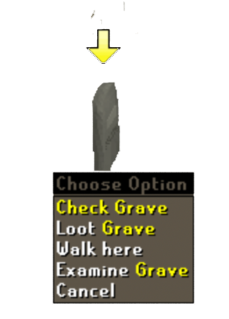 when you die in osrs your items will be kept inside your grave for 15 minutes.