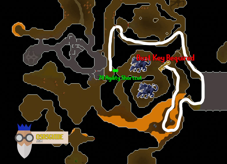 how to get to the blue dragons inside the taverley dungeon