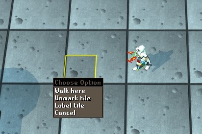 you can unmark and label a tile by shift clicking it