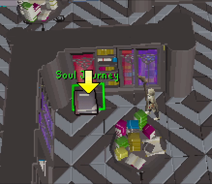what a highlighted book looks like with runelite turned on in the arceuus library