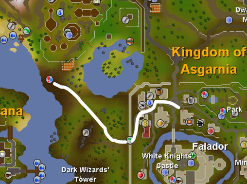 how to get to the taverley dungeon for a blue dragon slayer task