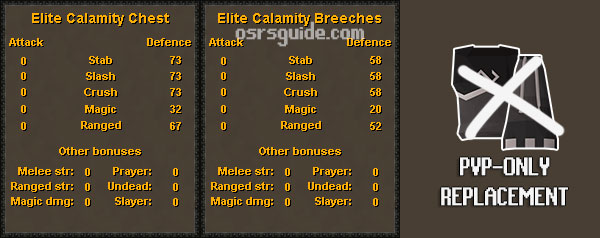 elite calamity chest and breeches will replace void in pvp