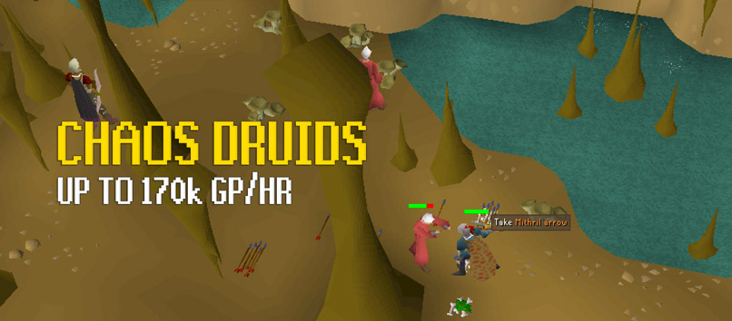 killing chaos druids is a low-level combat money making method for osrs
