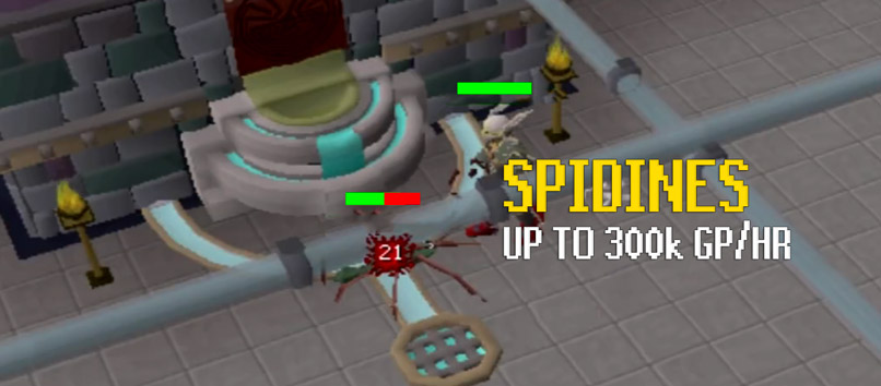 killing spidines is a low-level combat money making method for osrs