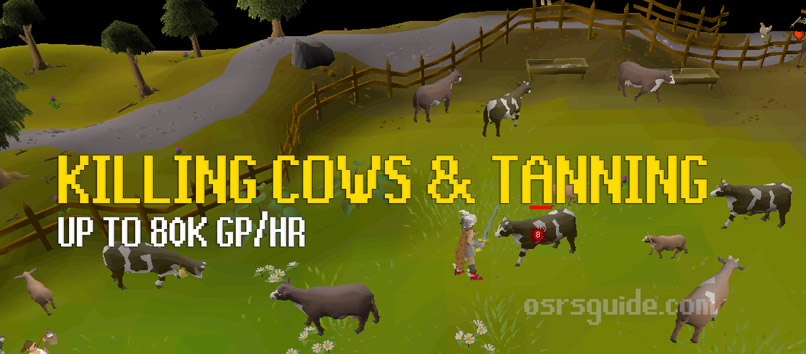 killing cows is a low-level combat moneymaker for osrs