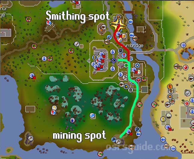 smithing and mining locations osrs