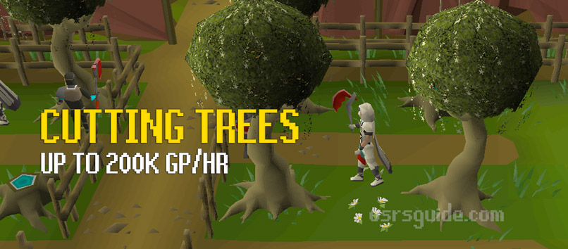 cutting trees is an easy money maker featured in this osrs money making guide