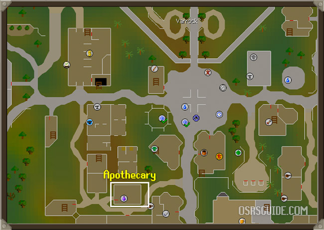 location of the apothecary in osrs