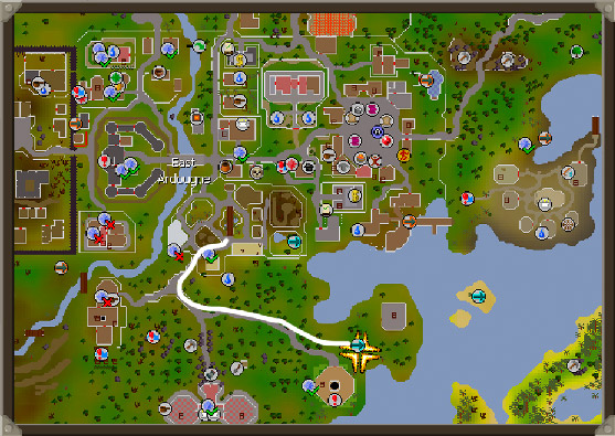 the fairy ring DJP is within walking distance from ardougne