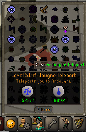 at level 51 magic, players can teleport to ardougne on the normal spellbook