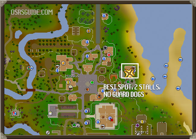 best location for fruit stall thieving in osrs
