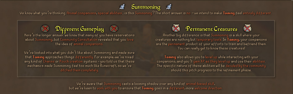 taming is not summoning