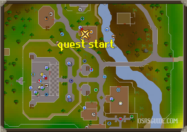 x marks the spot quest start location