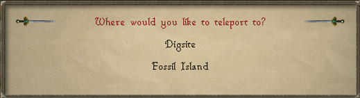fossil island teleport on the digsite pendant
