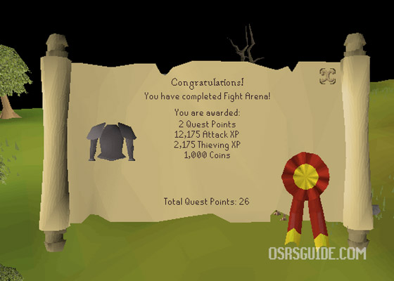osrs fight arena quest rewards