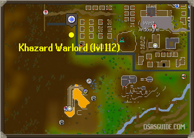 khazard warlord location, final boss for tree gnome village