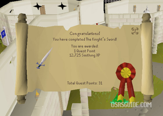 knights sword quest rewards