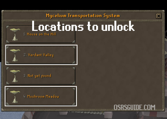 how to unlock verdant valley and mushroom meadow in osrs