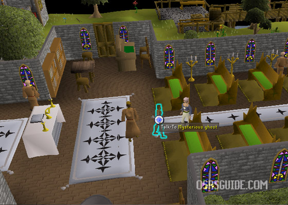 mysterious ghost on entrana for ghostly robes
