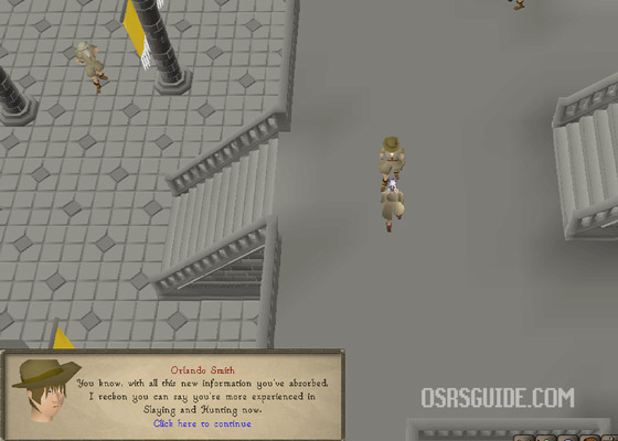 speak with orlando smith to start and finish the varrock museum quiz and get 28 kudos 