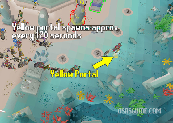 a yellow portal spawns every 120 seconds