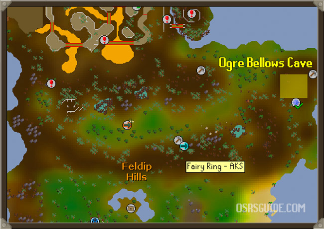 where to get ogre bellows, rantz cave location osrs