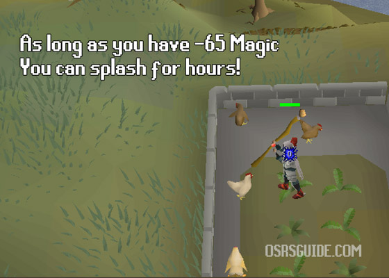 how to splash in osrs