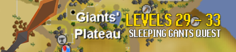 do the sleeping giants quest to skip levels 29-33 smithing