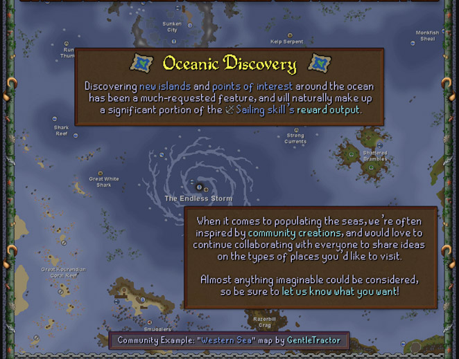 example of ocean map expansion in osrs via sailing skill