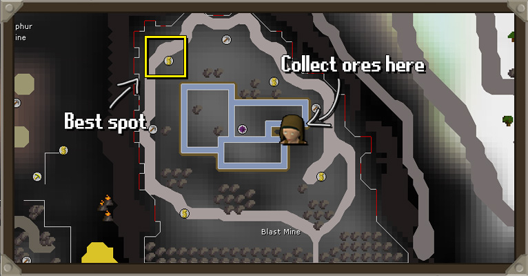 a map for the blast mine