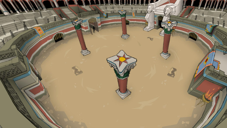 concept art for the fortis colosseum inside varlamore