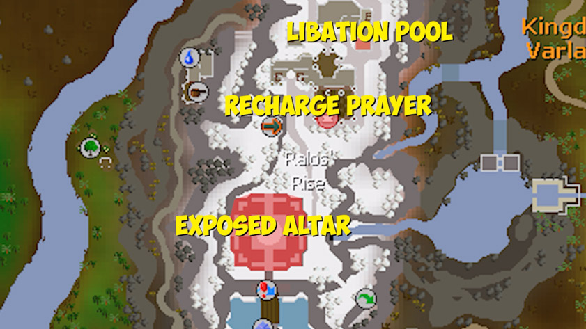 map of the Ralos Rise prayer altar